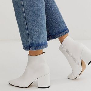 RAID Kola White Ankle Boots